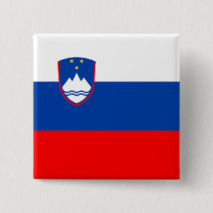Slowenische Flagge Button