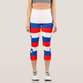 Slowenische Flagge Capri Leggings (Vorderseite)