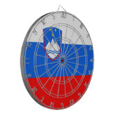 Slowenische Flagge Dartscheibe (Vorderseite Links)