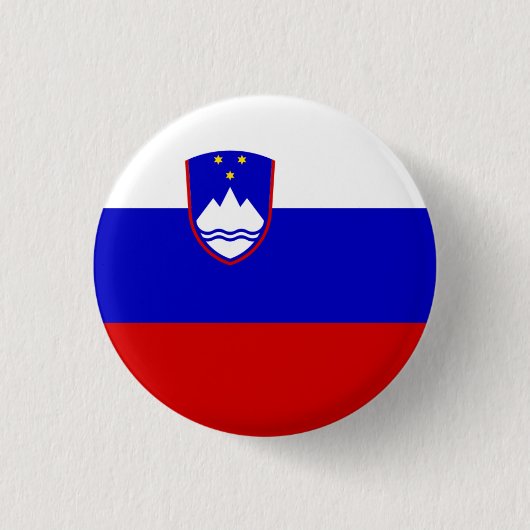 Slowenische Flagge, Flagge Sloweniens Button (Vorderseite)