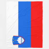 Slowenische Flagge Fleecedecke (Vorderseite)