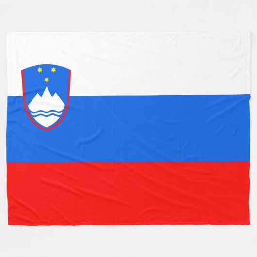 Slowenische Flagge Fleecedecke (Vorderseite (Horizontal))