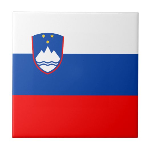 Slowenische Flagge Fliese (Vorderseite)