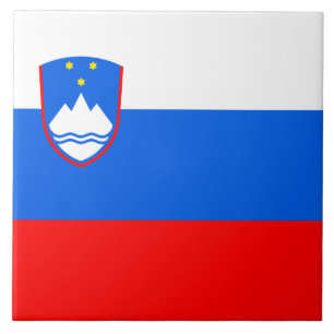 Slowenische Flagge Fliese