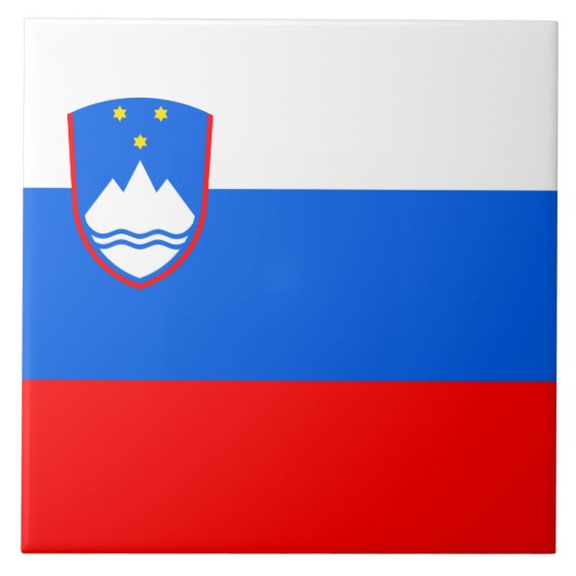 Slowenische Flagge Fliese (Vorderseite)