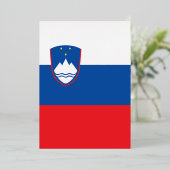 Slowenische Flagge Folieneinladung (Stehend vorne)