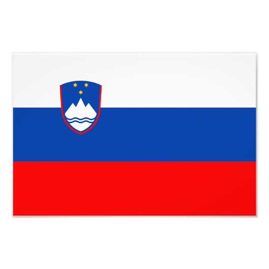 Slowenische Flagge Fotodruck (Vorne)