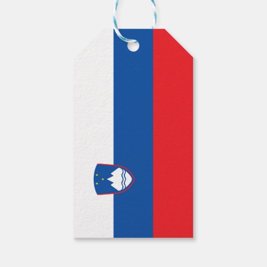 Slowenische Flagge Geschenkanhänger (Rückseite)