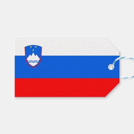 Slowenische Flagge Geschenkanhänger (Vorderseite (Horizontal))