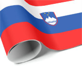 Slowenische Flagge Geschenkpapier (Rolleneckpunkt)