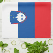 Slowenische Flagge Geschirrtuch (Gefaltet)