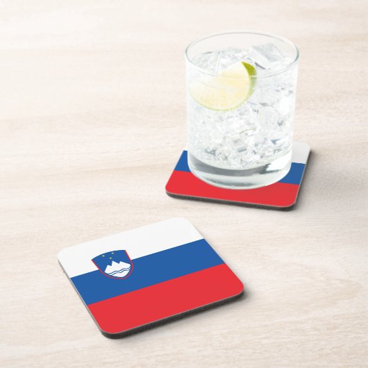 Slowenische Flagge Getränkeuntersetzer (Rechte Seite)