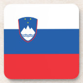 Slowenische Flagge Getränkeuntersetzer (Vorderseite)