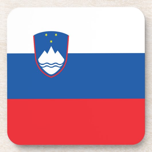 Slowenische Flagge Getränkeuntersetzer (Vorderseite)