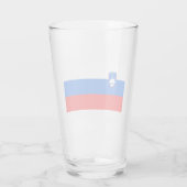 Slowenische Flagge Glas (Rückseite)