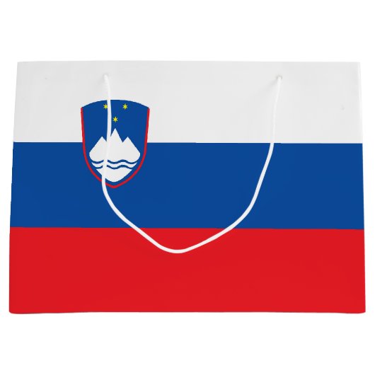Slowenische Flagge Große Geschenktüte (Vorderseite)