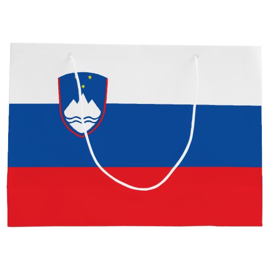 Slowenische Flagge Große Geschenktüte (Rückseite)