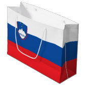 Slowenische Flagge Große Geschenktüte (Vorderseite Schrägansicht)