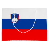 Slowenische Flagge Große Geschenktüte (Vorderseite)