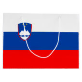 Slowenische Flagge Große Geschenktüte (Rückseite)