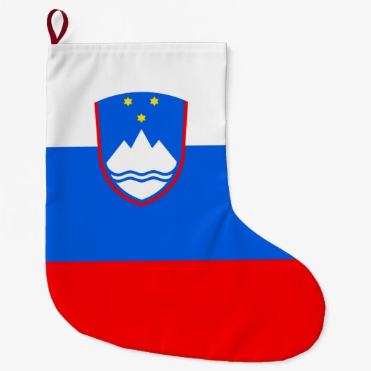Slowenische Flagge Großer Weihnachtsstrumpf (Vorderseite)