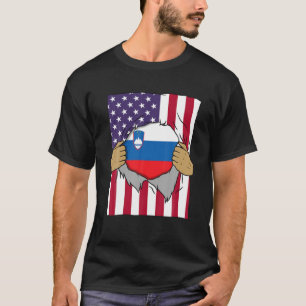 Slowenische Flagge Inside Me Zuhause Pride Sloweni T-Shirt