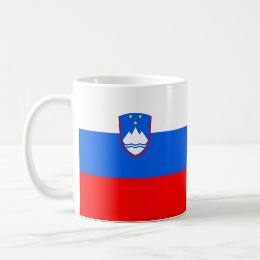 Slowenische Flagge Kaffeetasse (Links)