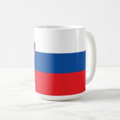 Slowenische Flagge Kaffeetasse (VorderseiteRechts)