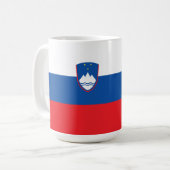 Slowenische Flagge Kaffeetasse (Vorderseite Links)