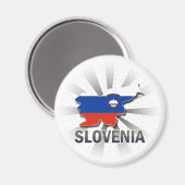 Slowenische Flagge Karte 2.0 Magnet (Vorderseite/Rückseite)
