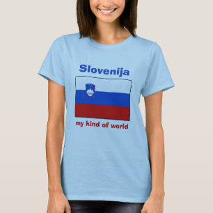 Slowenische Flagge + Karte + T - Shirt