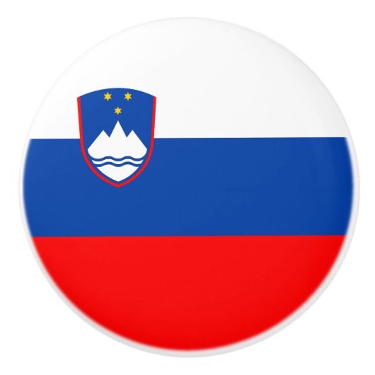 Slowenische Flagge Keramikknauf (Vorderseite)