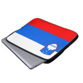 Slowenische Flagge Laptopschutzhülle (Vorne Knopf)