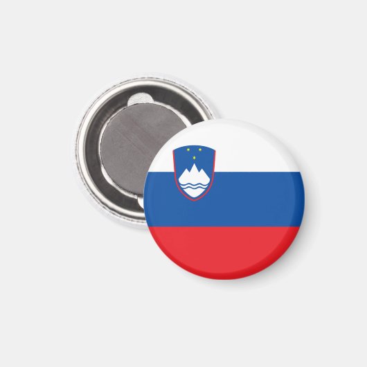 Slowenische Flagge Magnet (Vorderseite/Rückseite)