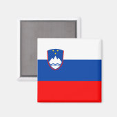 Slowenische Flagge Magnet (Vorderseite/Rückseite)