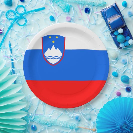 Slowenische Flagge Pappteller (Party)