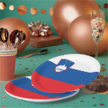 Slowenische Flagge Pappteller<br><div class="desc">Ein ideales Geschenk für alle,  die Patrioten ihres Landes sind!</div>