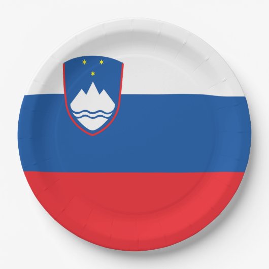 Slowenische Flagge Pappteller (Vorderseite)