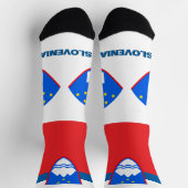 Slowenische Flagge Patriotisch, Nachhaltiges Slowe Socken (Oben)