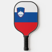 Slowenische Flagge Pickleball Schläger (Vorderseite)