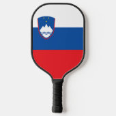 Slowenische Flagge Pickleball Schläger (Rückseite)