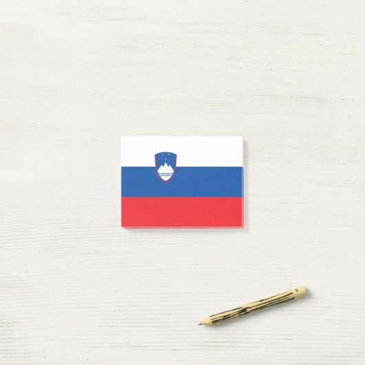 Slowenische Flagge Post-it Klebezettel (Auf Schreibtisch)