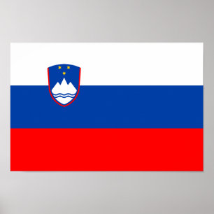 Slowenische Flagge Poster