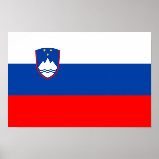 Slowenische Flagge Poster (Vorne)