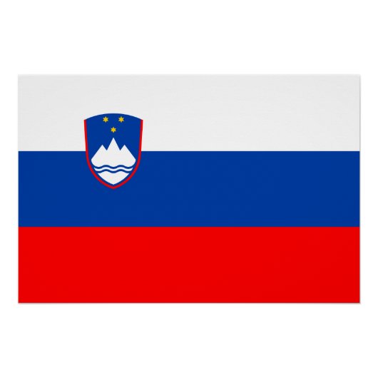 Slowenische Flagge Poster (Vorderseite)