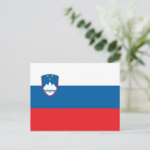 Slowenische Flagge Postkarte (Stehend Vorderseite)