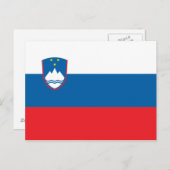 Slowenische Flagge Postkarte (Vorne/Hinten)