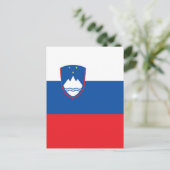 Slowenische Flagge Postkarte (Stehend Vorderseite)