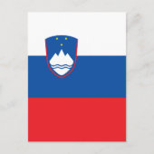 Slowenische Flagge Postkarte (Vorderseite)