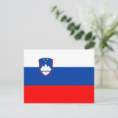 Slowenische Flagge Postkarte (Stehend Vorderseite)